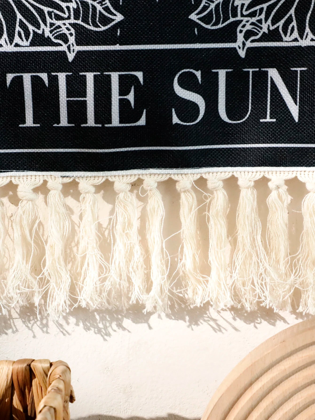 Black Sun Moon Tapestry Boho Bedroom Living Room Wall Decor Hanging Ornaments Aesthetic Room Decoration Crafts For Friend Gifts