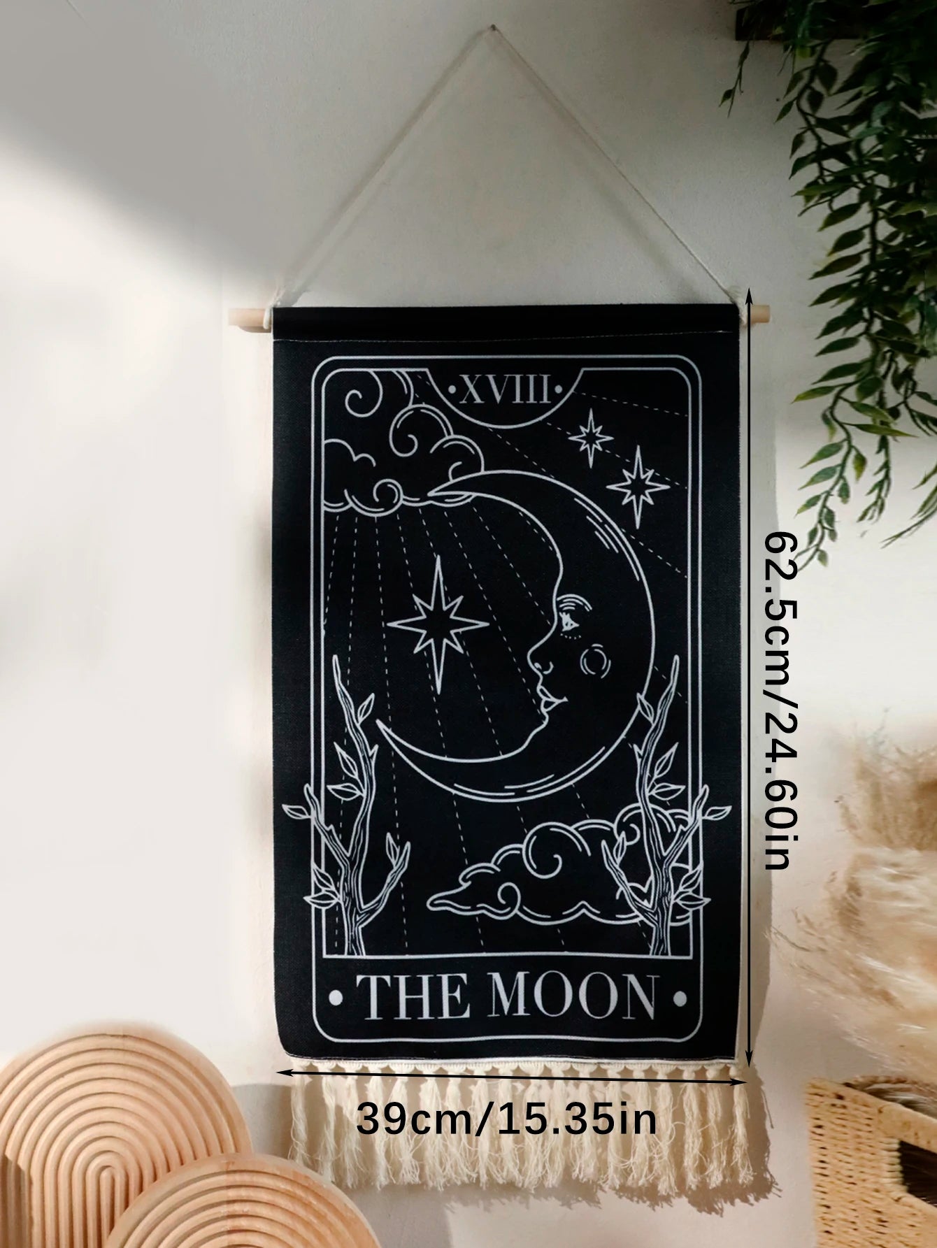 Black Sun Moon Tapestry Boho Bedroom Living Room Wall Decor Hanging Ornaments Aesthetic Room Decoration Crafts For Friend Gifts