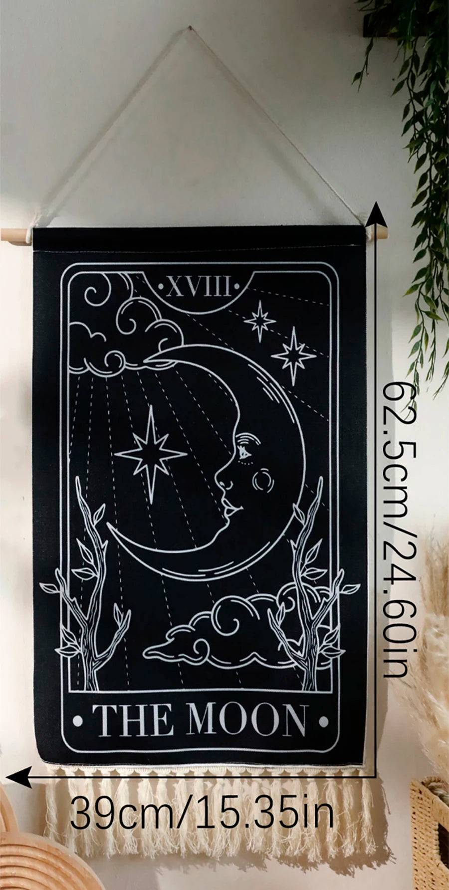 Black Sun Moon Tapestry Boho Bedroom Living Room Wall Decor Hanging Ornaments Aesthetic Room Decoration Crafts For Friend Gifts