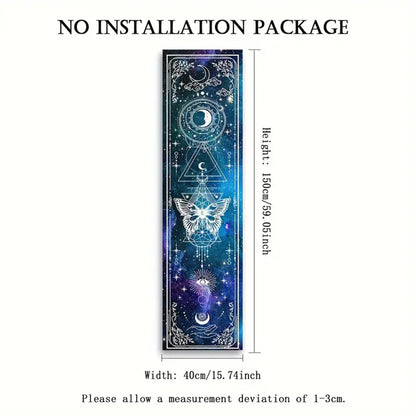 Butterfly Tapestry Sun and Moon Starry Sky Vertical Wall Hanging For Living Room Bedroom Gothic Witchy Aesthetic Home Decoration