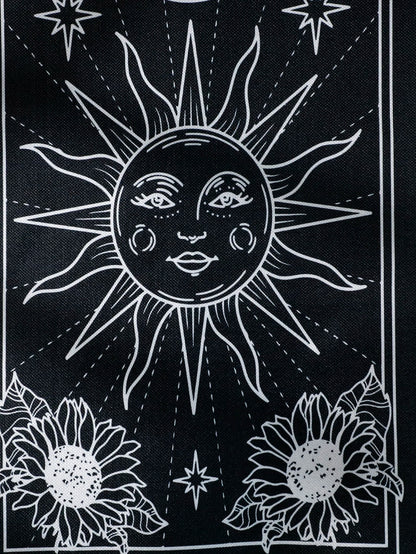 Black Sun Moon Tapestry Boho Bedroom Living Room Wall Decor Hanging Ornaments Aesthetic Room Decoration Crafts For Friend Gifts