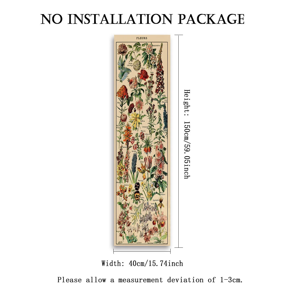 Floral & Plants Chart Vertical Tapestry Mushrooms Wall Hanging Reference llustrative Botanical Art Tapestry Flowers Home Decor