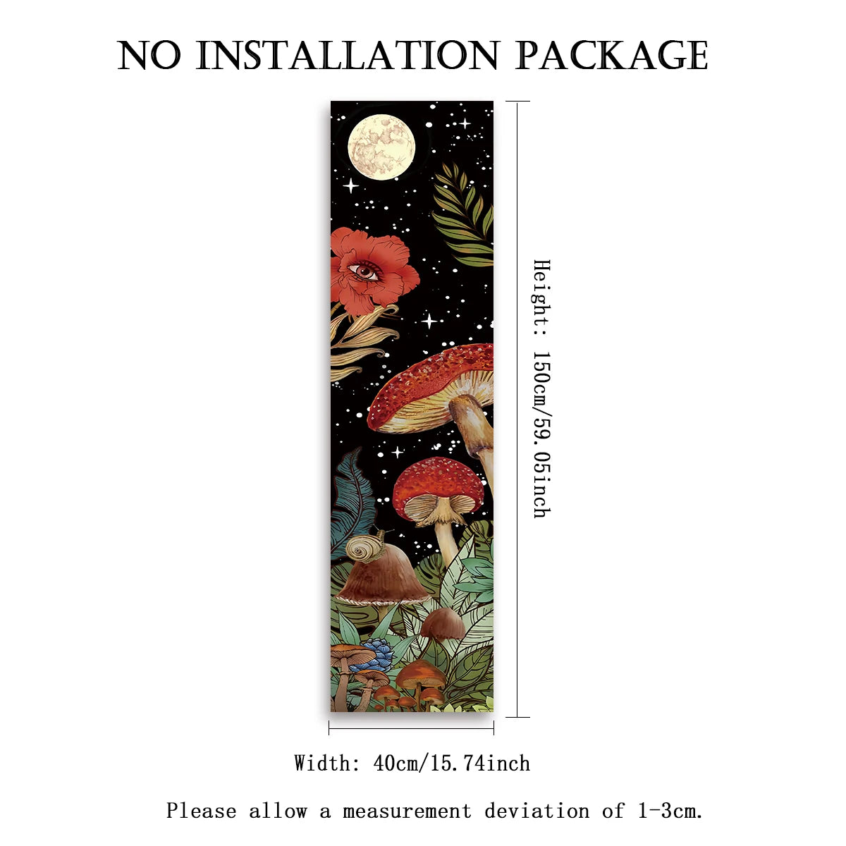 Moon Starry Sky Skull Wall Decoration Floral Mushroom Vertical Tapestry Wall Hanging For Living Room Bedroom Home Room Decor