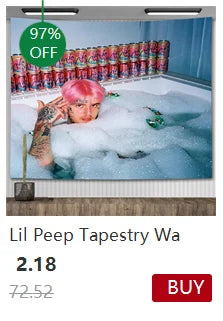 Lil Peep Tapestry Wall Hanging Look At The Sky Art Tapestry Blanket Black Hippie Witchcraft Tapestries Aesthetic Room Decor
