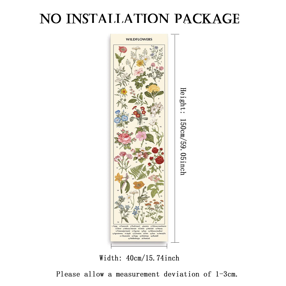Floral & Plants Chart Vertical Tapestry Mushrooms Wall Hanging Reference llustrative Botanical Art Tapestry Flowers Home Decor