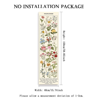 Floral & Plants Chart Vertical Tapestry Mushrooms Wall Hanging Reference llustrative Botanical Art Tapestry Flowers Home Decor