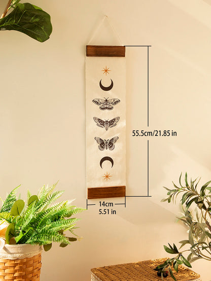 Butterfly Moon Phase Tapestry Boho Home Decoration Wall Decor Room Decors Aesthetic Macrame Bedroom Wall Hanging Decoration Gift